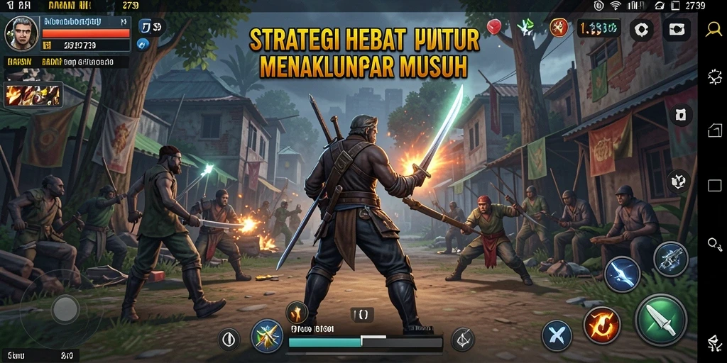 Tangkapan layar gameplay 2739 yang menampilkan pertempuran strategi.
