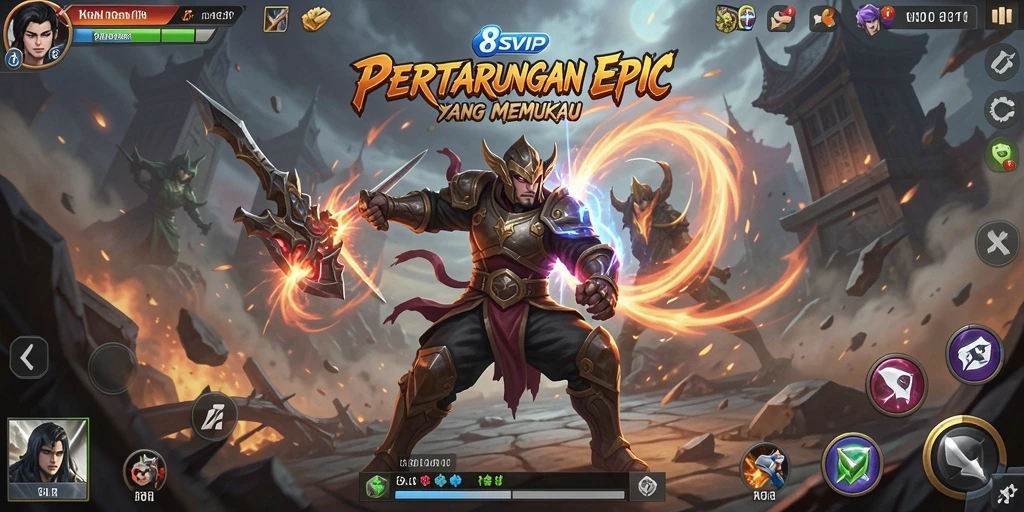 Tampilan pertarungan seru dalam game 8SVIP.
