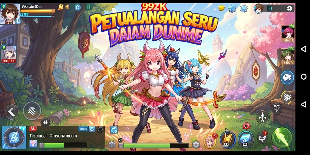 Screenshot gameplay 99ZK yang menampilkan aksi seru karakter anime.