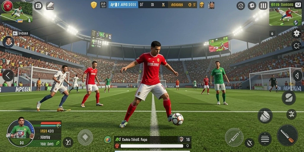 Tampilan gameplay menegangkan dari AP686 dengan aksi olahraga seru.