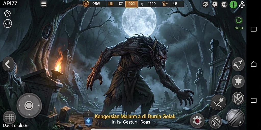 Menggambarkan gameplay seram dan menegangkan di API77.