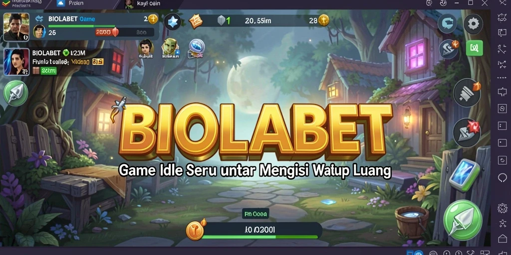 Tampilan gameplay BIOLABET dengan karakter menarik dan mekanik pengumpulan.