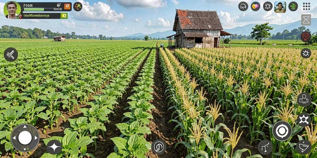 Screenshot F32 menampilkan aktivitas pertanian yang menarik dan interaktif.