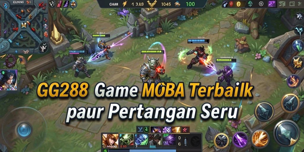 Screenshot GG288 menampilkan aksi seru dalam pertarungan MOBA.