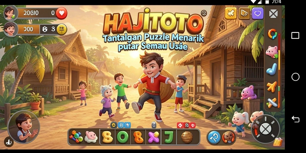 Tampilan gameplay menarik dari HAJITOTO saat menyusun puzzle.