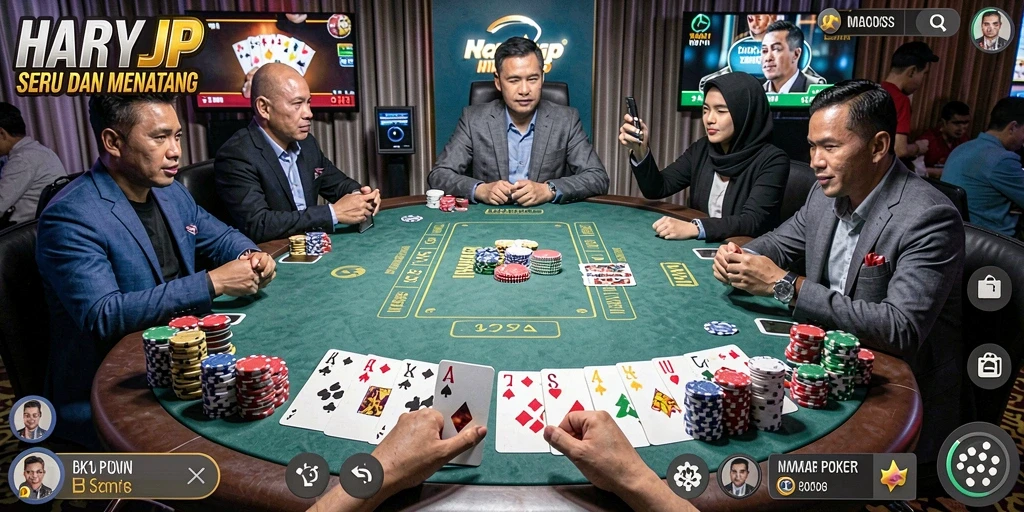 Gameplay Poker yang menegangkan di HARAPJP.