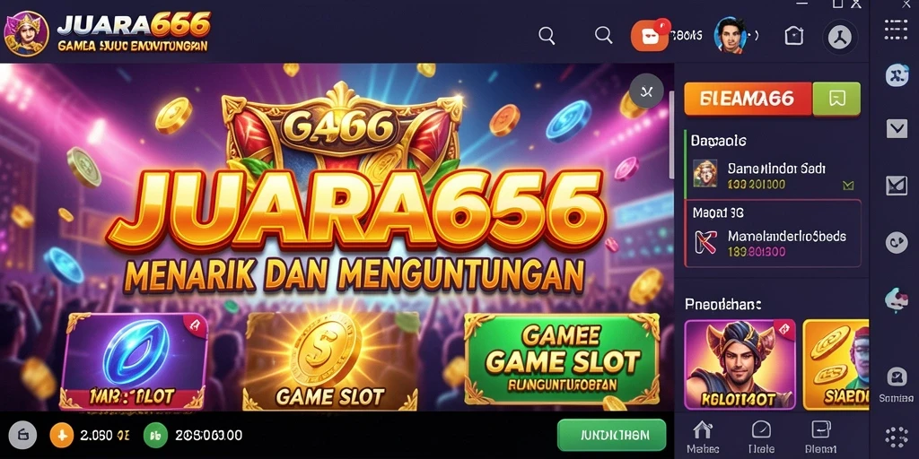 Tampilan gameplay Slot JUARA666 yang menarik dan menghibur.