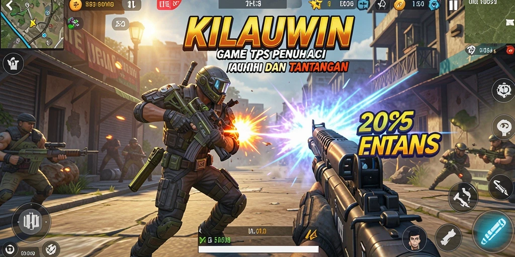 Tampilan gameplay menegangkan di KILAUWIN dengan pertempuran dinamis.