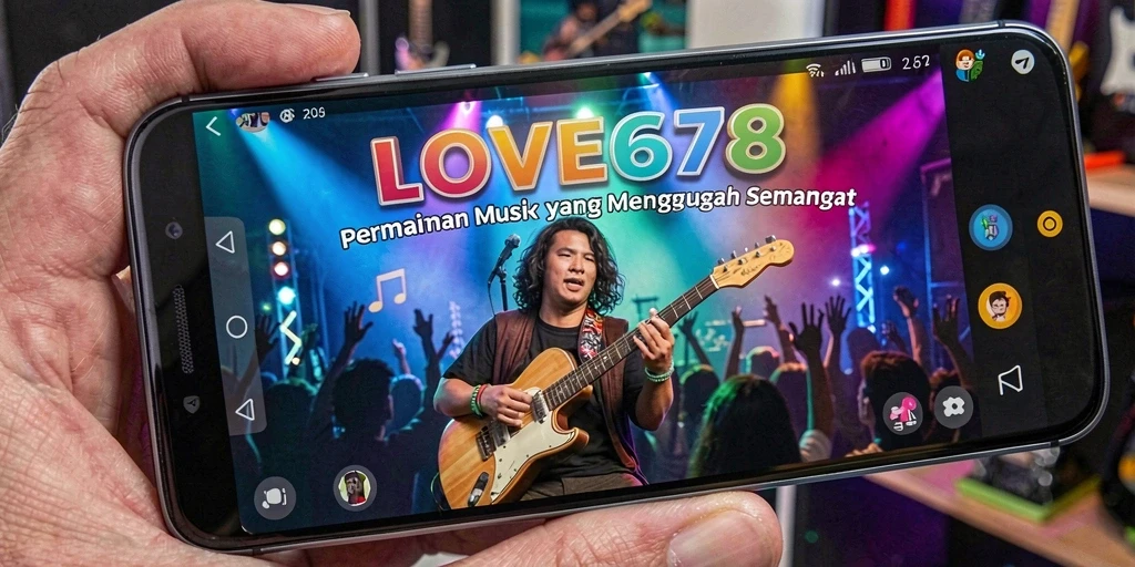 Tangkapan layar LOVE678 saat pemain bernyanyi dengan penuh semangat.