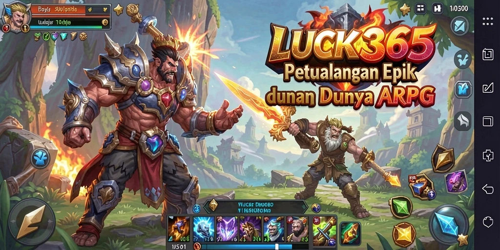 Tampilan gameplay ARPG yang mendebarkan dalam LUCK365.