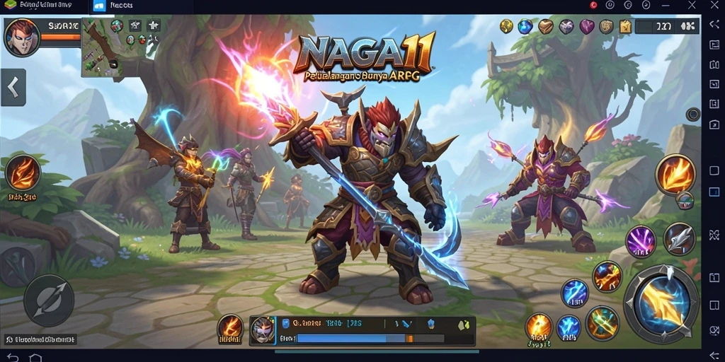 Gameplay seru NAGA11 dengan pertarungan mendebarkan.