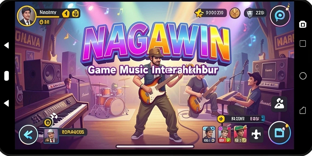Screenshot NAGAWIN menampilkan gameplay seru yang penuh warna.
