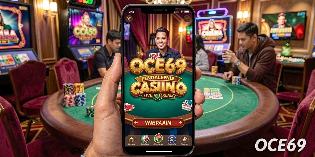 Tampilan permainan Live Casino yang menarik di OCE69 dengan dealer profesional.