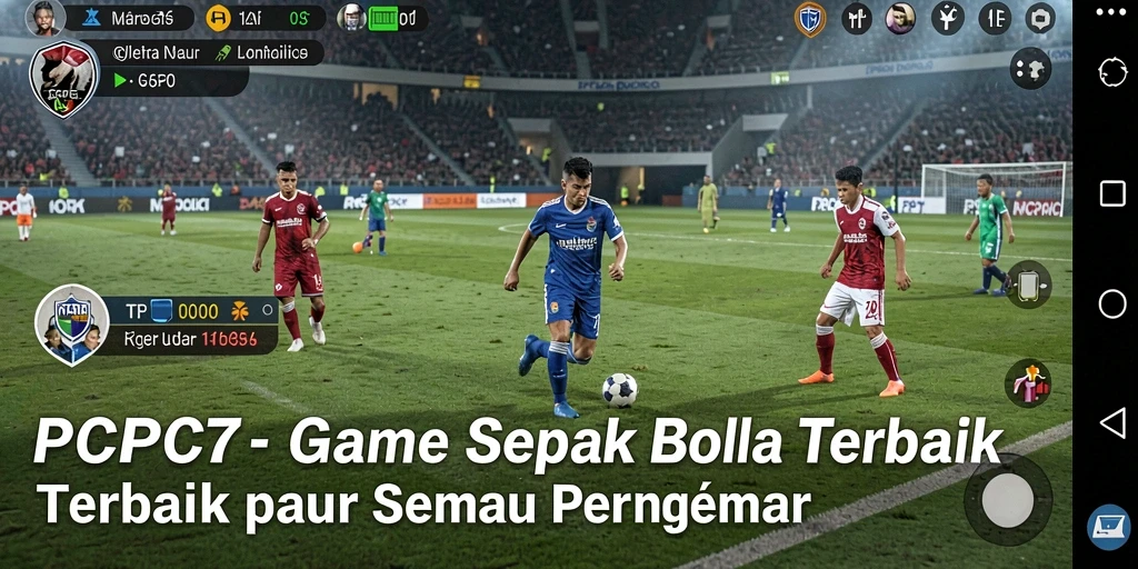 Screenshot gameplay PCPC7 yang menampilkan aksi seru di lapangan.