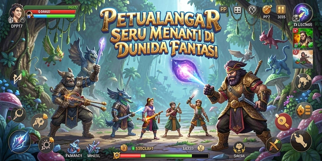 Tangkapan layar utama PP7 menampilkan grafik memukau dari gameplay petualangan.