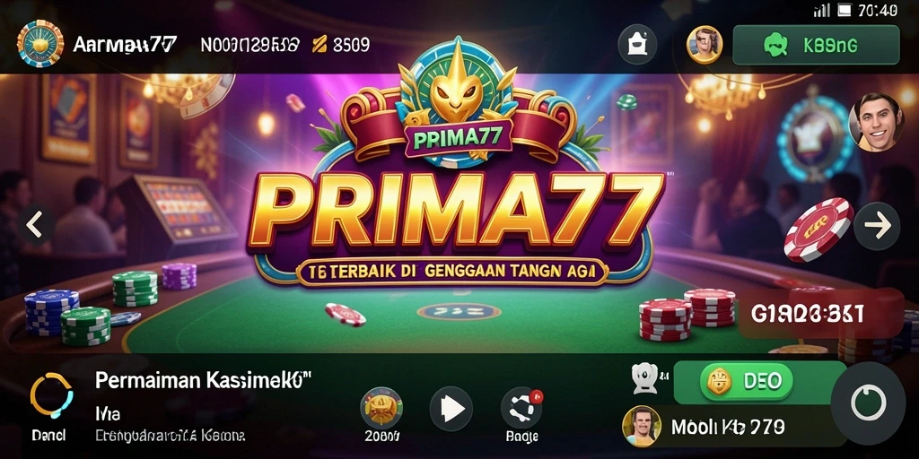 Screenshot gameplay seru di aplikasi kasino PRIMA77.
