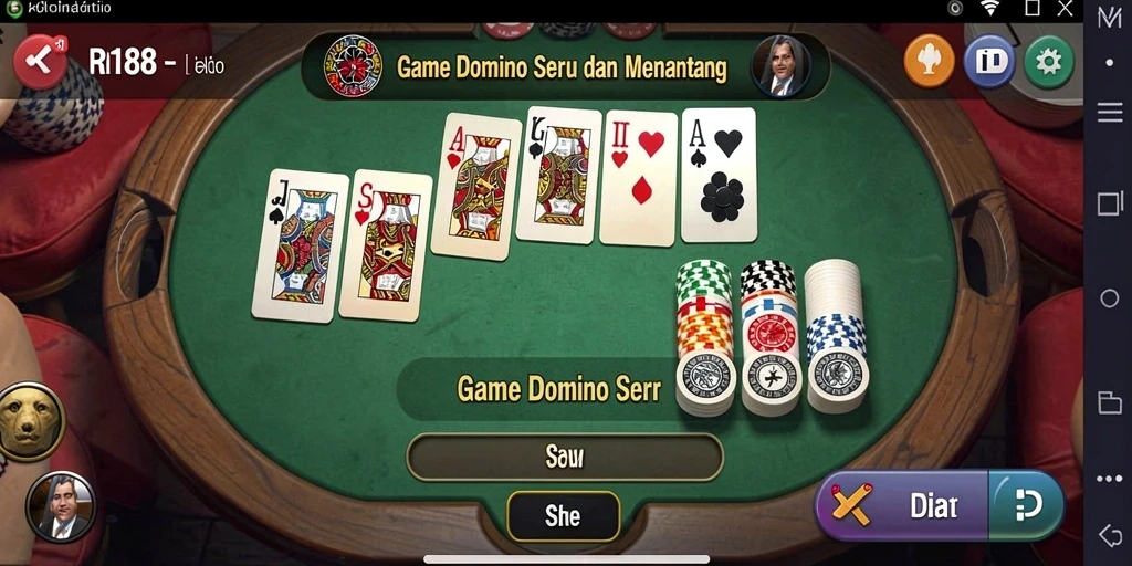 Tampilan gameplay RI188 yang menarik dan interaktif dalam permainan domino.