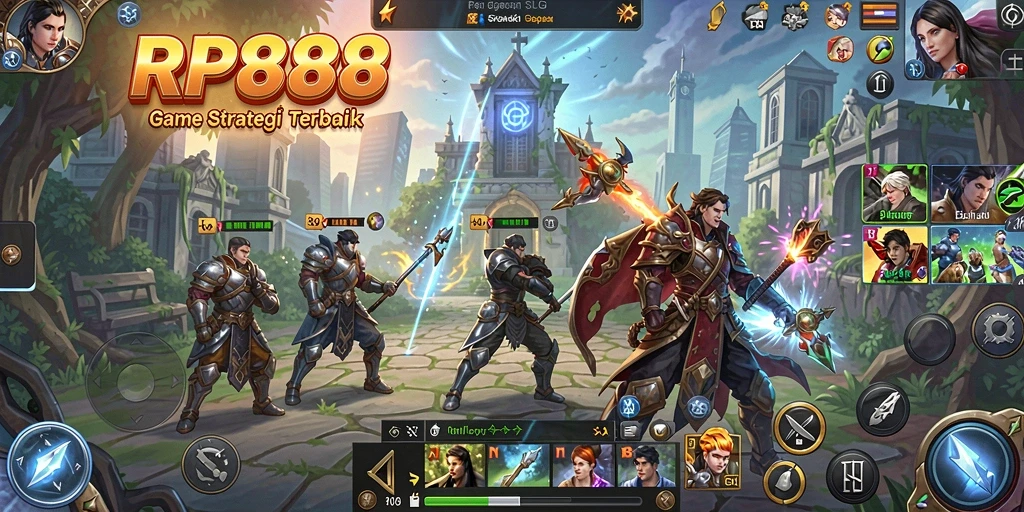 Tampilan menarik dari gameplay strategi RP888 yang mengasyikkan.