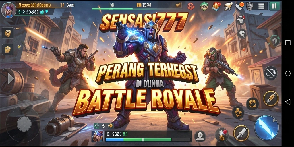 Tampilan gameplay seru dalam SENSASI777 Battle Royale.