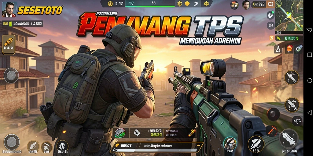 Tampilan gameplay SESETOTO yang seru dan mendebarkan dalam aksi TPS.