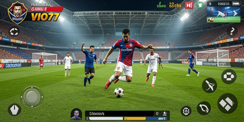 Tangkapan layar gameplay VIO77 yang memperlihatkan aksi di lapangan.